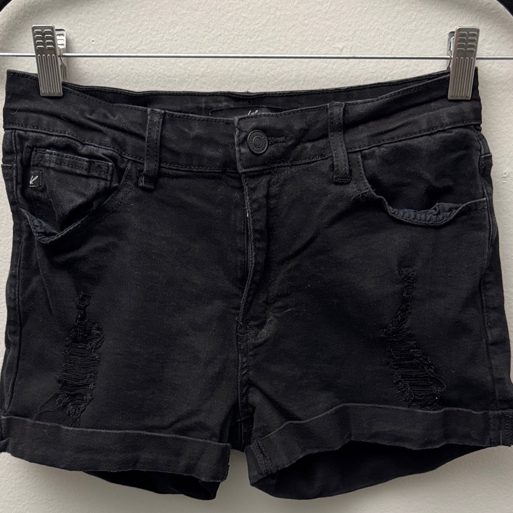 KanCan Black Distressed Jean Shorts